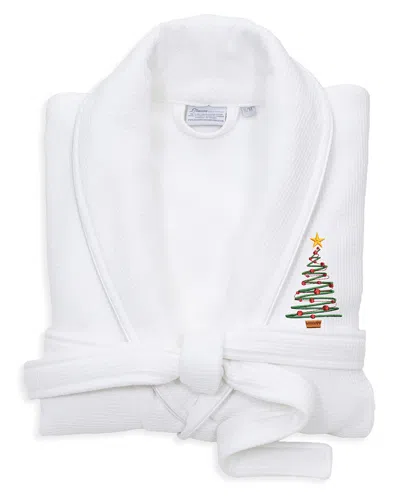 LINUM LINUM HOME TEXTILES WAFFLE TERRY EMBROIDERED HOLIDAY BATH ROBE
