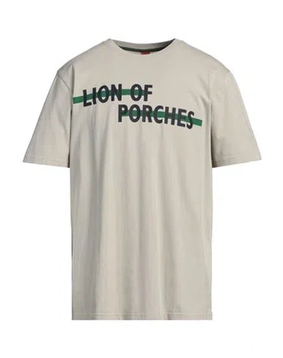 LION OF PORCHES LION OF PORCHES MAN T-SHIRT GREY SIZE XXL COTTON