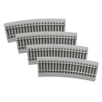 LIONEL 20 IN. HO SCALE RADIUS HALF MAGNELOCK TRACK - PACK OF 4