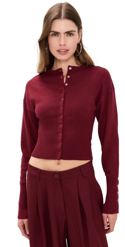 LIONESS HEAD IN THE CLOUDS CARDIGAN RUMBA RED