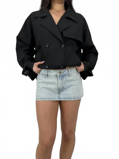 LIONESS RHODE MINI DENIM SKORT IN LIGHT BLUE