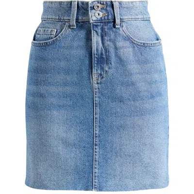 LIPSY LIPSY RAW HEM DENIM MINISKIRT