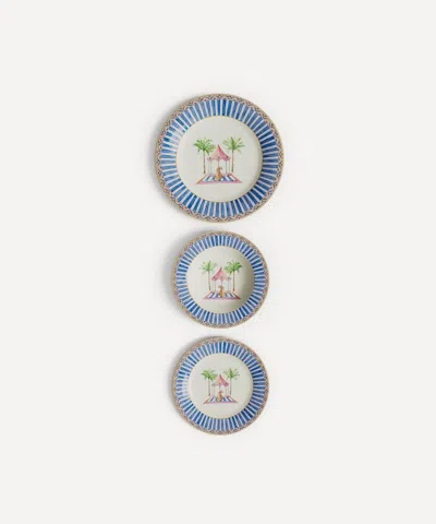 LISA CORTI LISA CORTI SARISKA PORCELAIN PLATE SET OF 3