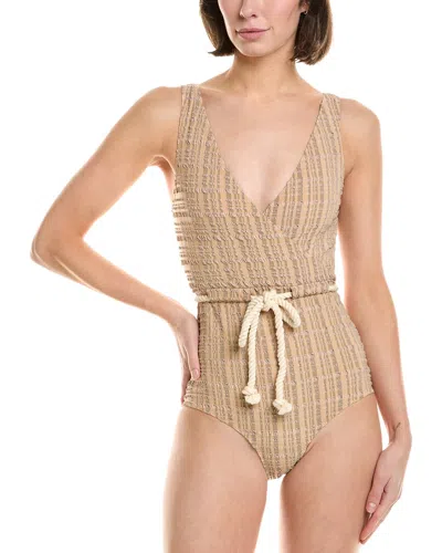 LISA MARIE FERNANDEZ LISA MARIE FERNANDEZ DRAWSTRING MAILLOT ONE-PIECE