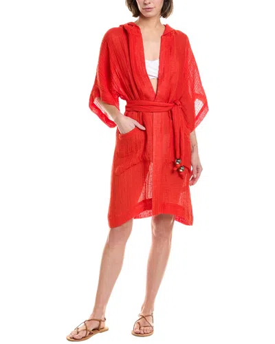 LISA MARIE FERNANDEZ LISA MARIE FERNANDEZ HOODED LINEN-BLEND DRESSING GOWN