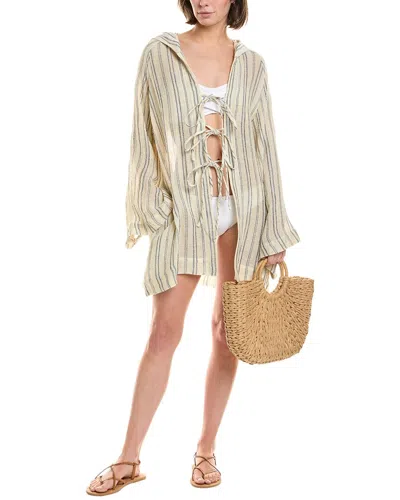 LISA MARIE FERNANDEZ LISA MARIE FERNANDEZ LINEN-BLEND BEACH CAPE MINI