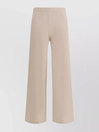 LISA YANG FLOWING WIDE-LEG MÉLANGE TROUSERS