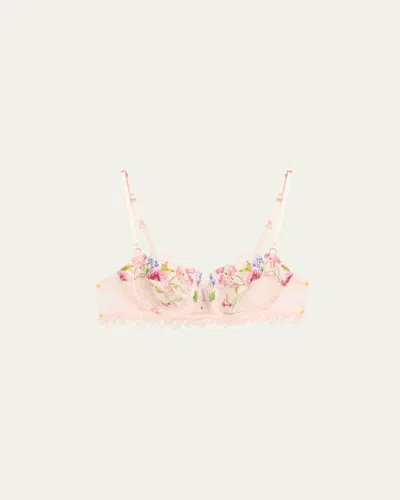 LISE CHARMEL LIBERTINE EN FLEURS EMBROIDERED TULLE DEMI BRA