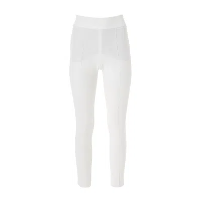 LITA COUTURE WOMEN'S WHITE HIGH-WAISTED TROUSERS