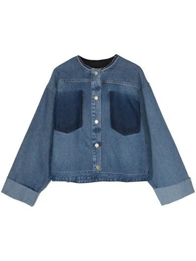 LITKOVSKAYA UNIVERSITY SINGLE-BREASTED DENIM JACKET