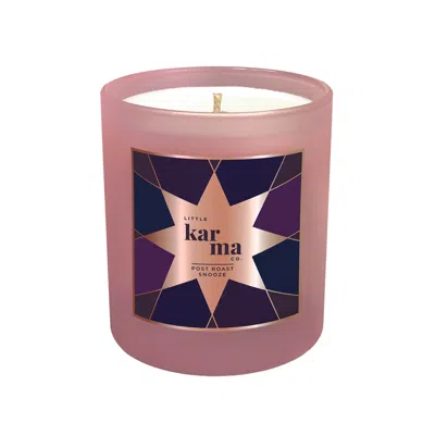 LITTLE KARMA CO. LTD PINK POST ROAST SNOOZE - LAVENDER & FRANKINCENSE CHRISTMAS LARGE CANDLE