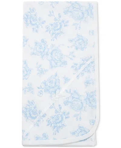 LITTLE ME BABY GIRLS COTTON BLUE ROSES BLANKET