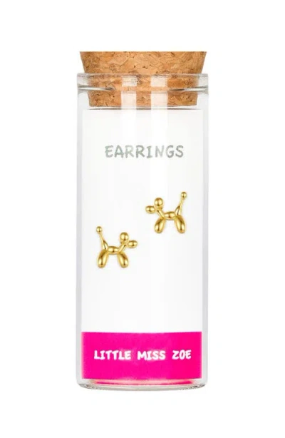 LITTLE MISS ZOE LITTLE MISS ZOE BALLOON DOG STUD EARRINGS