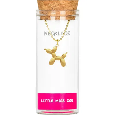 LITTLE MISS ZOE LITTLE MISS ZOE GOLD BALLOON DOG CHARM NECKLACE