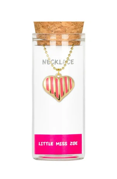 LITTLE MISS ZOE LITTLE MISS ZOE STRIP HEART CHARM NECKLACE