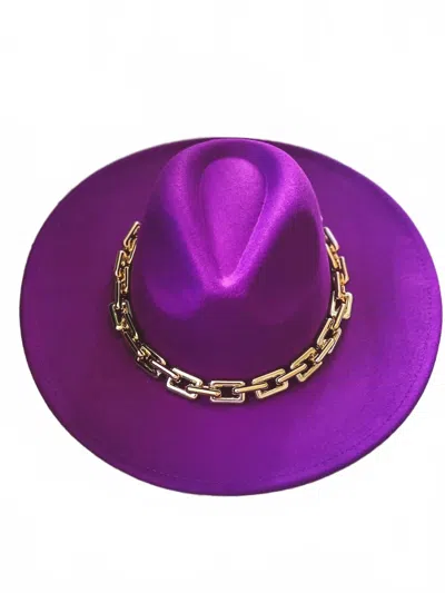 LITTLE SECRET OF MINE WOMEN'S FEDORA HATS IN PURPLE