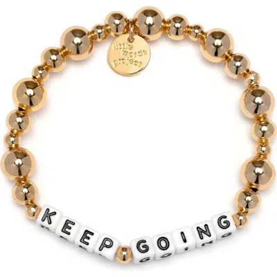 LITTLE WORDS PROJECT LITTLE WORDS PROJECT KEEP GOING BEADED STRETCH BRACELET