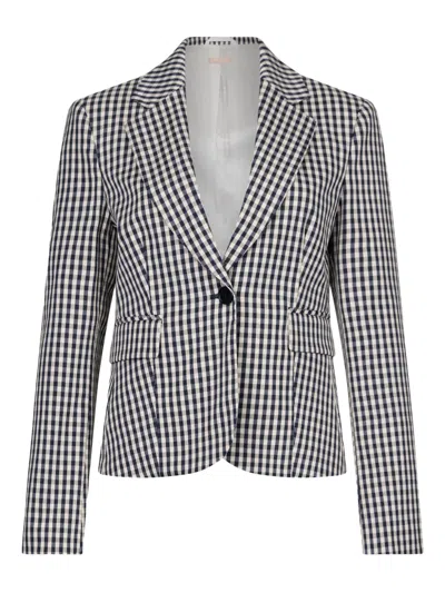 LIU •JO CHECK-PATTERN BLAZER