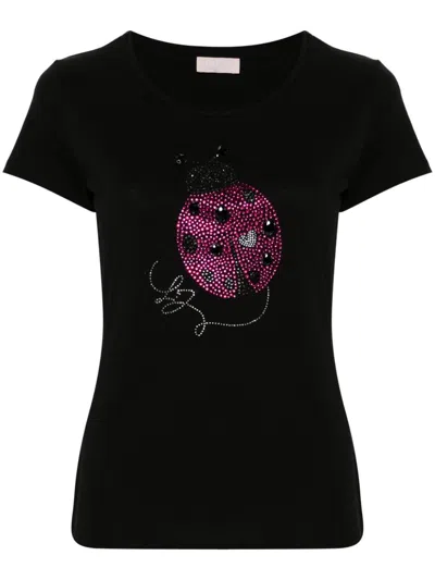 LIU •JO CRYSTAL-EMBELLISHED T-SHIRT