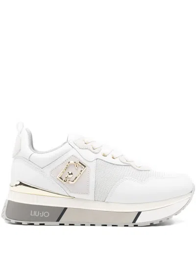 LIU •JO LOGO-PLAQUE PANELED SNEAKERS
