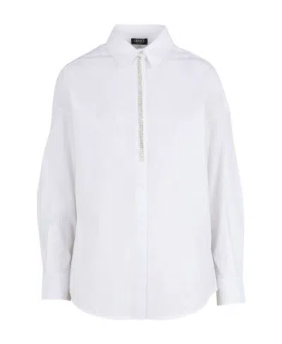 LIU •JO LONG-SLEEVED LAPEL SHIRT