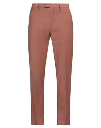 LIU •JO MAN LIU •JO MAN MAN PANTS BROWN SIZE 38 POLYESTER, VIRGIN WOOL, ELASTANE