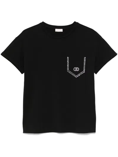 LIU •JO MIRROR-DETAILED T-SHIRT