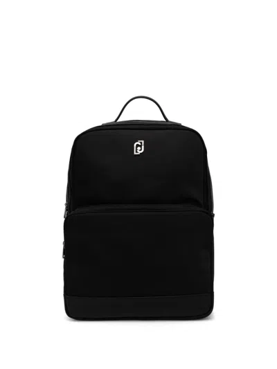 LIU •JO MONOGRAM-PLAQUE BACKPACK