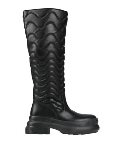 LIU •JO LIU •JO WOMAN BOOT BLACK SIZE 7 LEATHER