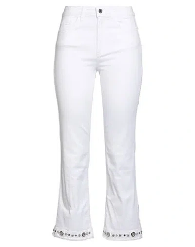 LIU •JO LIU •JO WOMAN JEANS WHITE SIZE 32 COTTON, ELASTANE