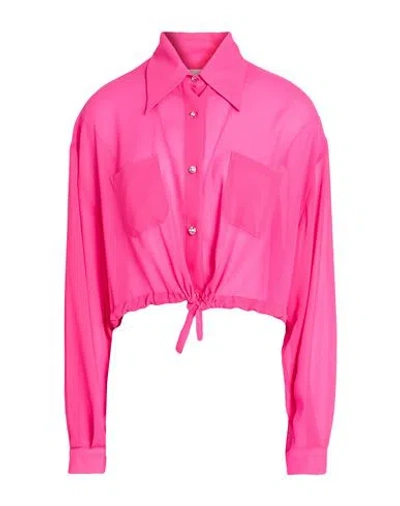 LIU •JO LIU •JO WOMAN SHIRT FUCHSIA SIZE 8 POLYESTER