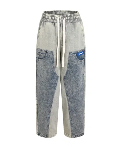 LIUREGALI LOGO PULL ROPE SPLICED JEANS