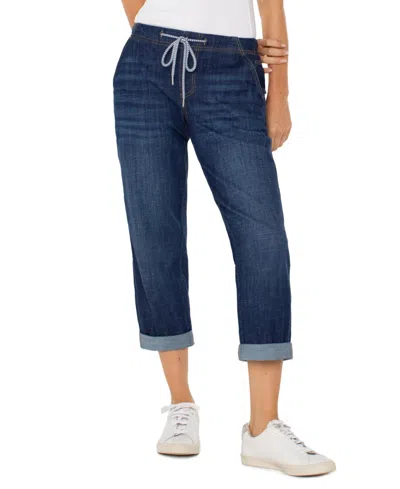 LIVERPOOL LOS ANGELES WOMEN'S RASCAL DRAWSTRING ROLLED CUFF JEANS