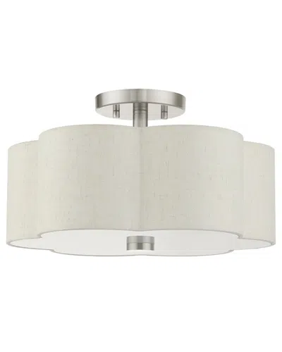 LIVEX LIGHTING LIVEX LIGHTING 3-LIGHT SEMI FLUSH