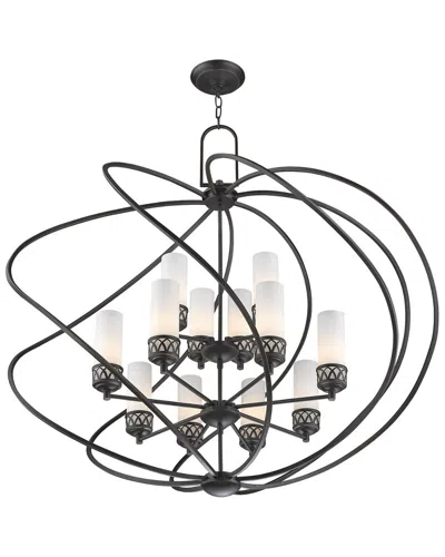 LIVEX LIGHTING LIVEX WESTFIELD 8-LIGHT + 4-LIGHT OB FOYER CHANDELIER