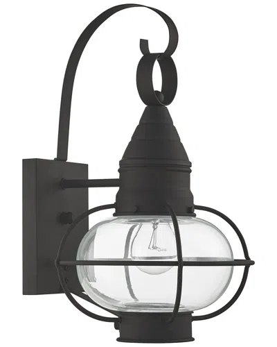 LIVEX LIGHTING LIVEX LIGHTING NEWBURYPORT 1-LIGHT BLACK OUTDOOR WALL LANTERN