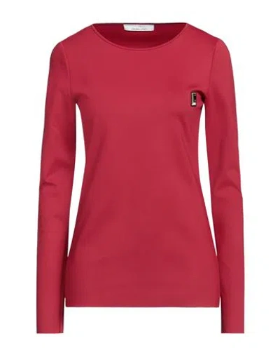 LIVIANA CONTI LIVIANA CONTI WOMAN T-SHIRT BRICK SIZE M POLYAMIDE, ELASTANE