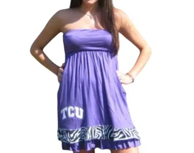 LIVYLU TCU LOGO TUBE DRESS IN PURPLE