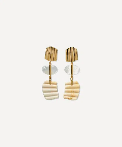 LIZZIE FORTUNATO LIZZIE FORTUNATO GOLD-PLATED SUNA DROP EARRINGS