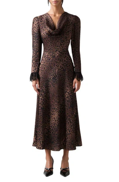 LK BENNETT LK BENNETT GEENA LACE CUFF A-LINE DRESS