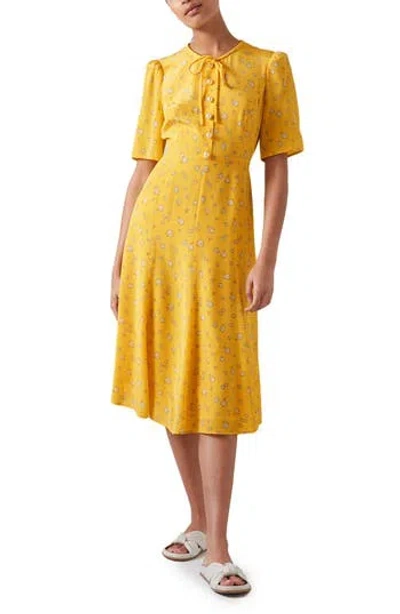 LK BENNETT LK BENNETT MONTANA A-LINE SILK DRESS
