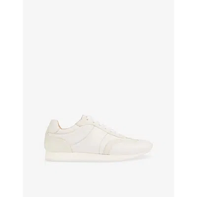 LK BENNETT WOMENS WHI-OFF WHITE SPORT RUNNER LEATHER AND SUEDE LOW-TOP TRAINERS EUR 38/5 UK