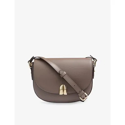 LK BENNETT WOMENS TAU-TAUPE JODIE LEATHER CROSS BODY BAG