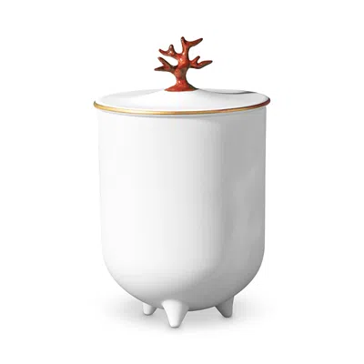 L'OBJET L'OBJET CORAL PORCELAIN CANDLE, 8 OZ.