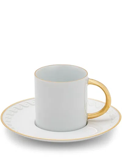 L'OBJET NEPTUNE ESPRESSO CUPS AND SAUCER (SET OF SIX)