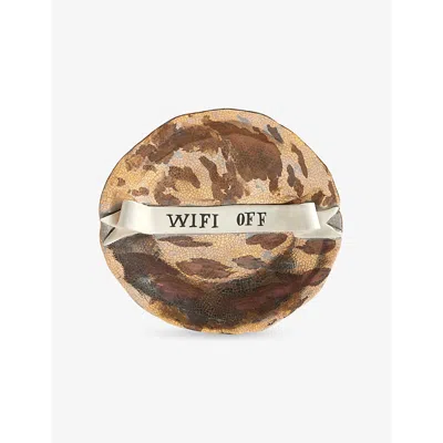 L'OBJET METALLIC RUAN HOFFMANN COLLECTION WIFI-OFF EARTHENWARE PLATE 27CM