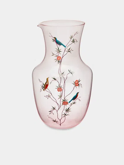 LOBMEYR GARDEN OF PARADISE HAND-PAINTED CRYSTAL WATER PITCHER