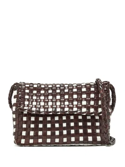 LOEFFLER RANDALL VINNIE WOVEN-LEATHER MINI CROSSBODY BAG