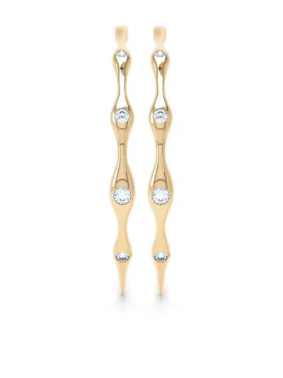 LOEV 14KT RECYCLED YELLOW GOLD CURVE DIAMOND EARRINGS