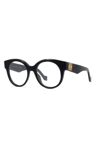 LOEWE LOEWE ANAGRAM 51MM ROUND OPTICAL GLASSES